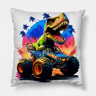 T-Rex Truck, Monster Truck - 3 Pillow