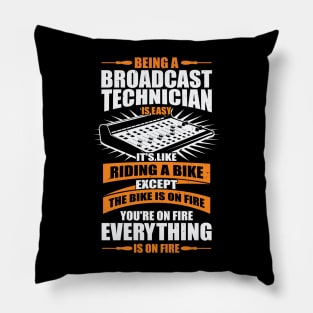 Funny Broadcast Technician Job Engineer Tech Gift Pillow