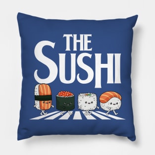 Sushi Stride: Roll Across the Road Pillow