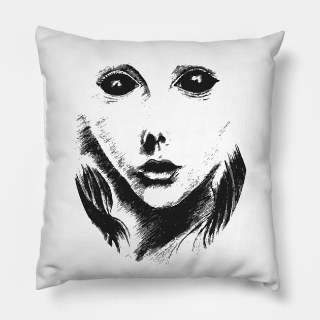 Creepy Love Pillow by Bornprints