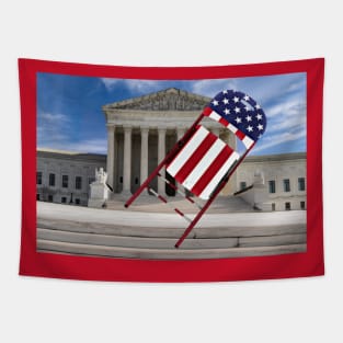 Folding Chair To The Supreme Court - American - Back Tapestry