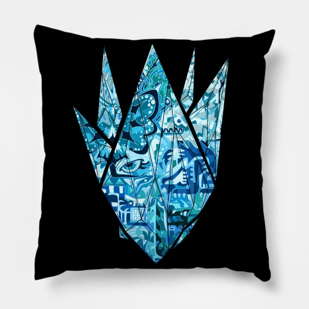 Iceborne Hunter Pillow by paintchips