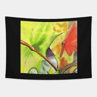 Semi-abstract leave painting Tapestry