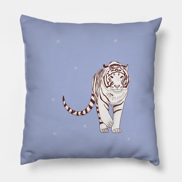 White Tiger Pillow by fiorellaannoni