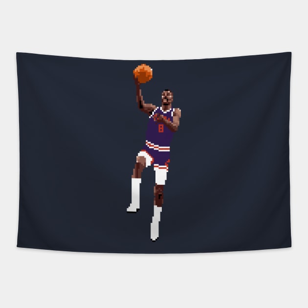 Eddie Johnson Pixel Layup Tapestry by qiangdade