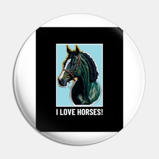 Horse Lover Art Pin