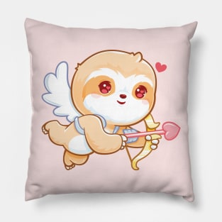 Love Cupid Kawaii Cute Sloth Valentine Pillow