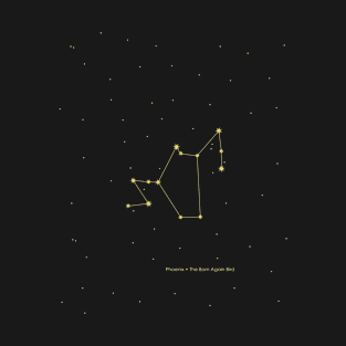 Phoenix Constellation. Gold T-Shirt