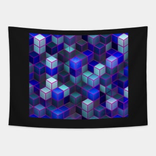 Cubic Shapes Pattern Tapestry