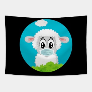 Masked Sheep Baby Sheep Tapestry