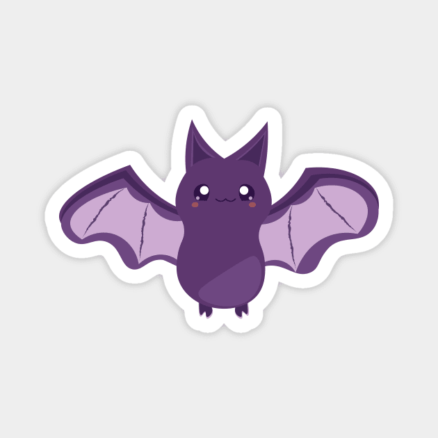 Adorable kawaii bat Magnet by letzdoodle