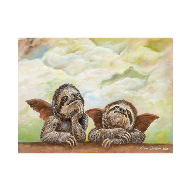 Two Sloths by LouiseSullivanArt