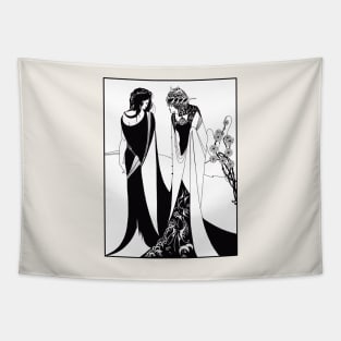 Salome and her mother (black on white) Tapestry