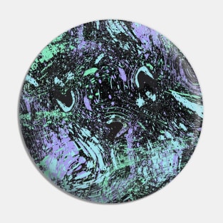 Pocket- abstract dripping black purple Pin