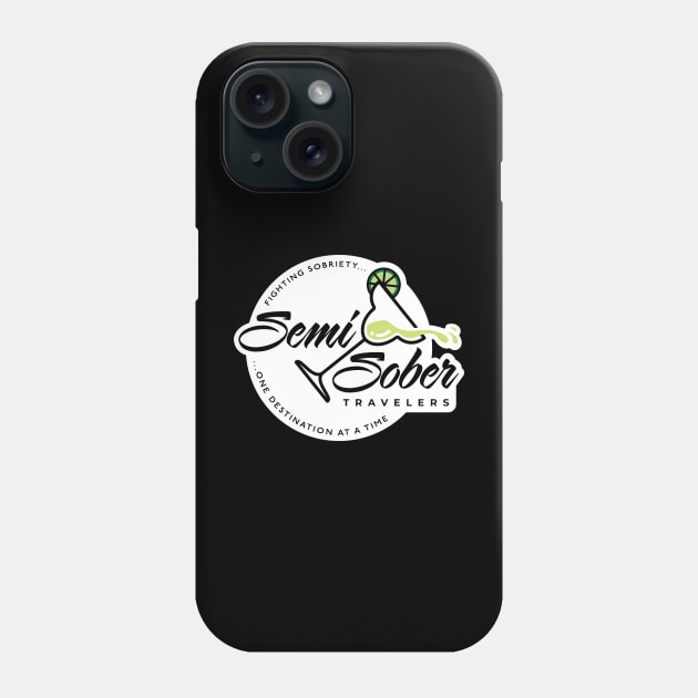 Original Semi-Sober Travelers Margarita design with solid background Phone Case by Speed & Sport Adventures