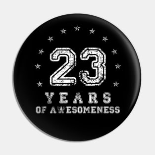 Vintage 23 years of awesomeness Pin