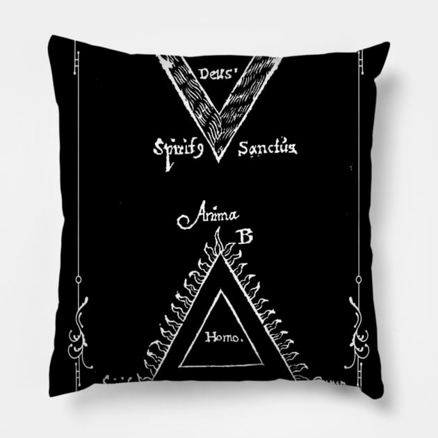 Hermetica Moderna - Trifolium Hermeticum Dark Pillow by Anthraey