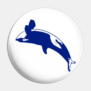 Blue orca jumping backwards Pin