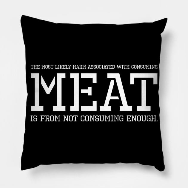 Carnivore Diet Meat Animal Based Ketogenic Ruminant Keto Pillow by Styr Designs