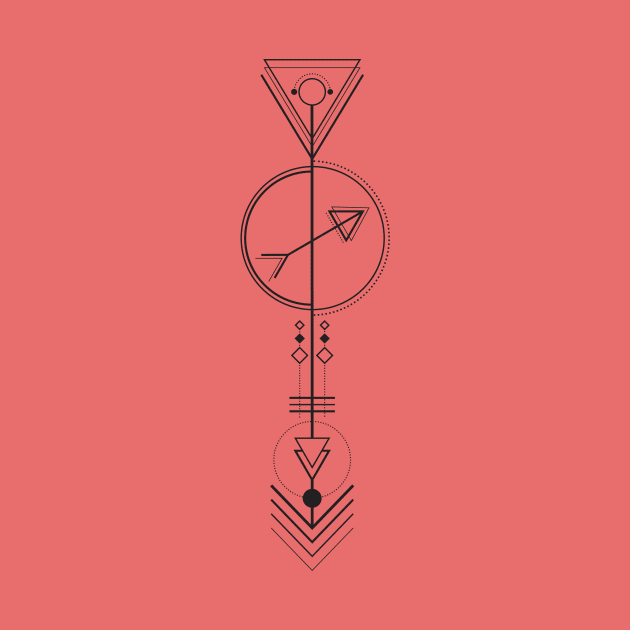 Sagittarius Arrow - Geometric Astrology by alcateiaart