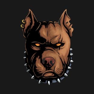 Pitbull Dog Head T-Shirt