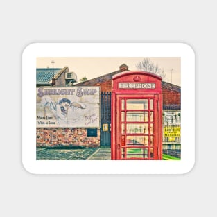 Vintage Red telephone box Magnet