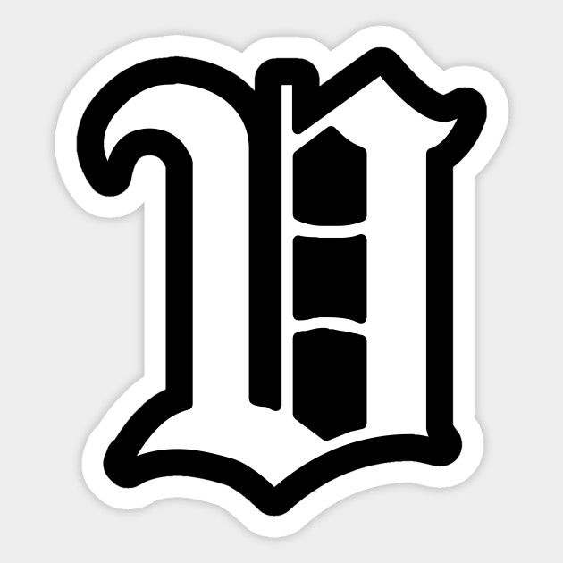 Old English Letter V Village Sticker Teepublic Uk
