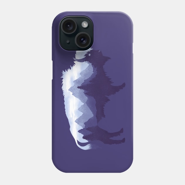 Dramabite Bison Buffalo Double Exposure Surreal Wildlife Native Animal Phone Case by dramabite