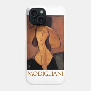 Portrait of  Jeanne Hebuterne in a Large Hat by Amedeo Modigliani Phone Case