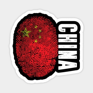 China Flag Fingerprint My Story DNA Chinese Magnet