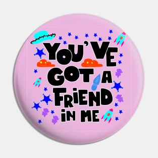 pink frienship Pin