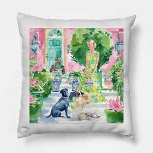 Pretending nobody is at home, fine art, whimsical art Pillow