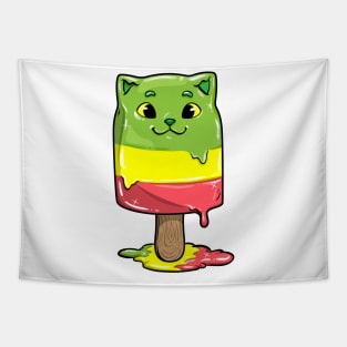 Funny cat as a popsicle Tapestry