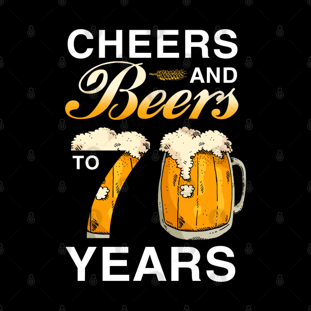 Cheers and Beers to 70 Years by Sunset beach lover