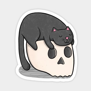 Skull Cat Magnet