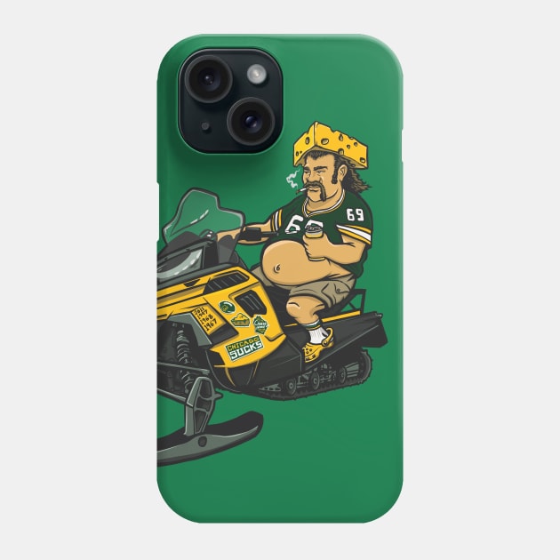 Green Bay Packers CheeseHead Super Fan Phone Case by stayfrostybro