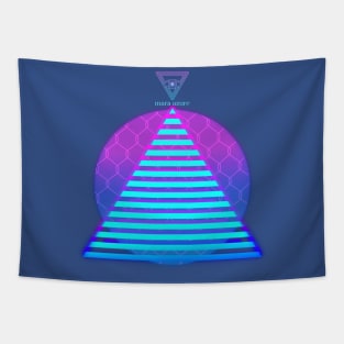 Neon Pyramide Tapestry