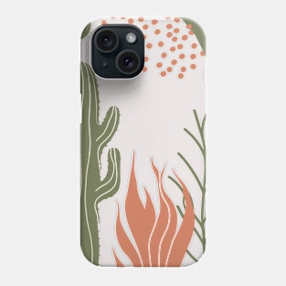 Abstract Cactus Art - Boho Style Phone Case