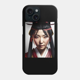 Female Samurai - Realistic Portrait Phone Case