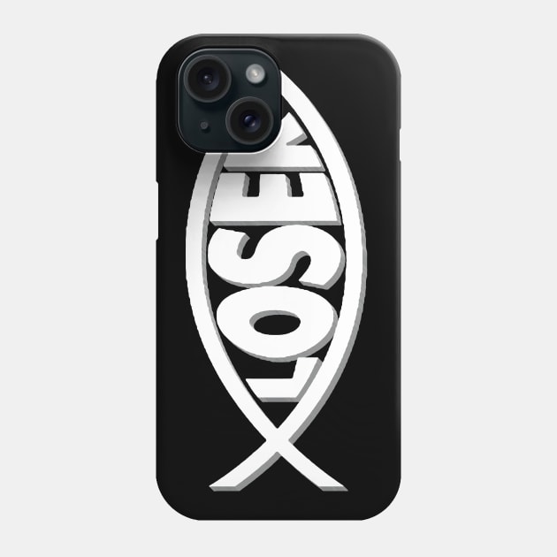 'Loser' Slacker 90s Jesus fish Phone Case by DankFutura