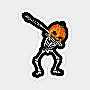 Dabbing pumpkin Skeleton Magnet