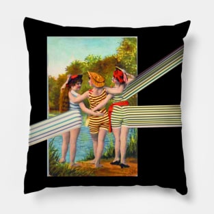 Retro Bathing Beauties 6 Pillow