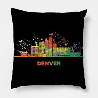 Denverites Skyline Denver Pillow