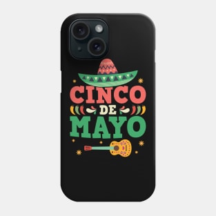 Cinco De Mayo Mexican Hat Sombrero Guitar Phone Case