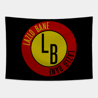 Lazlo Bane Circle Badge Logo Tapestry