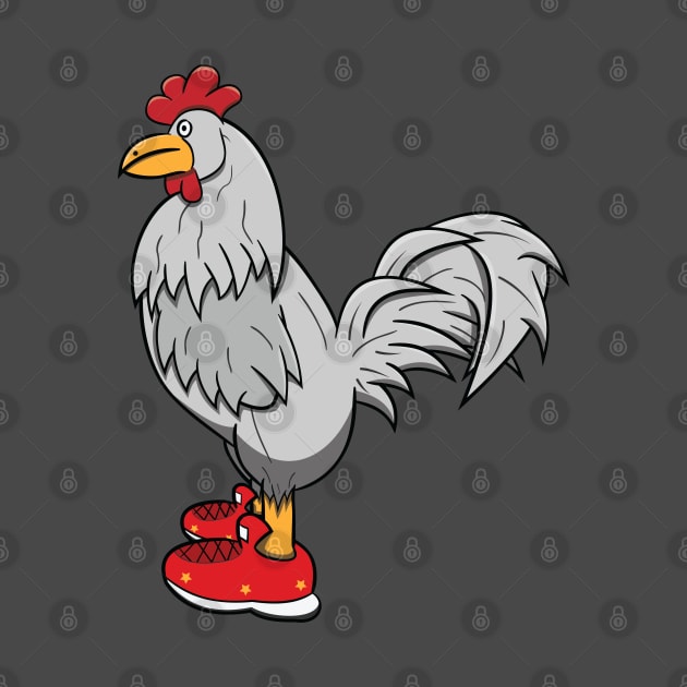 White Chicken With Shoes by Dad n Son Designs