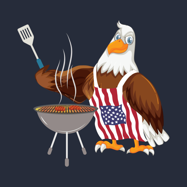 Bald Eagle 4th of July Grilling by psiloveyou