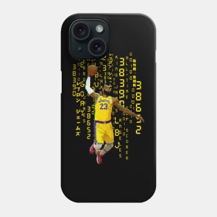 LBJ Gold Matrix Phone Case