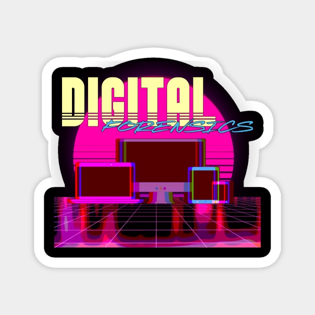 Retro Digital Forensics Magnet by DFIR Diva