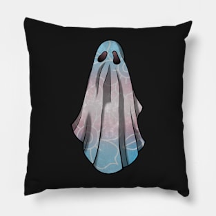 Transgender Pride Flowery Ghost Pillow